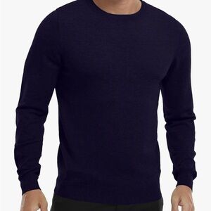 MLANM NWT Men's Crew Neck Lightweight Navy Sweater Size XL